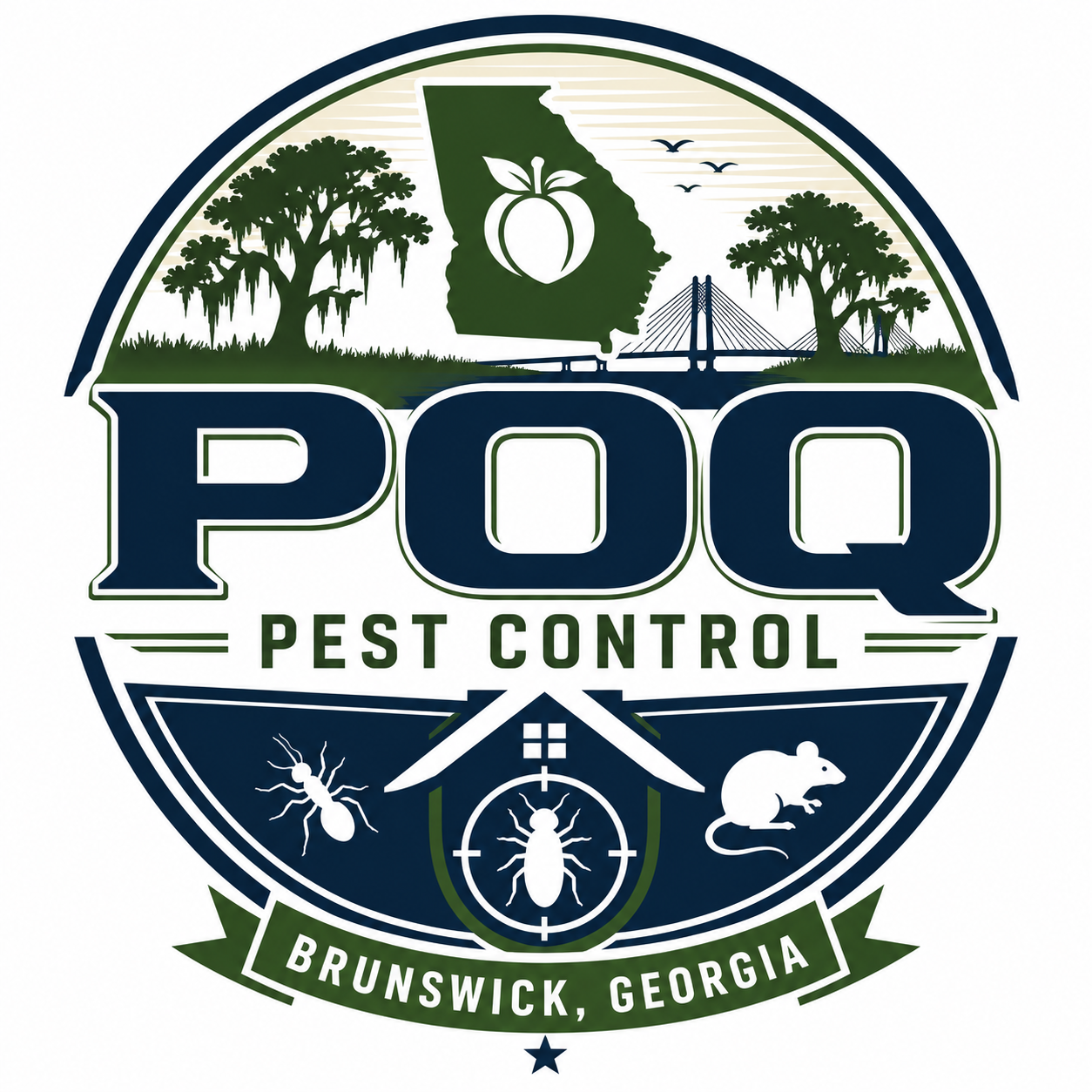 POQ Pest Control Brunswick Georgia company logo